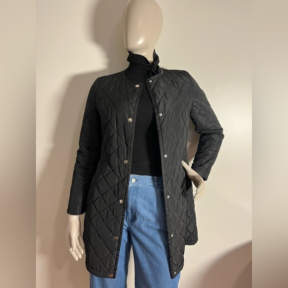 ALESSANDRO MANZONI Quilted Black Jacket – Size 42 - Picture 3 of 11